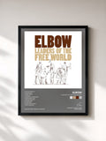 #noir Tableau de l'album Leaders Of The Free World de Elbow, cadre noir, imprimé et encadré en France