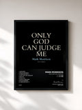 #noir Tableau de l'album Only God Can Judge Me de Mark Morrison, cadre noir, imprimé et encadré en France