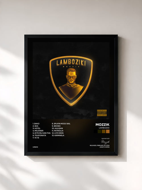 Mozzik · LAMBOZIKI — Affiche encadrée