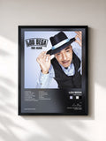 #noir Tableau de l'album Free Again de Lou Bega, cadre noir, imprimé et encadré en France