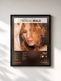 #noir Tableau de l'album Esencial Malú de Malú, cadre noir, imprimé et encadré en France