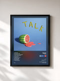 #noir Tableau de l'album TALK de TALK, cadre noir, imprimé et encadré en France