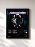 #noir Tableau de l'album Reloaded de Equalz, cadre noir, imprimé et encadré en France