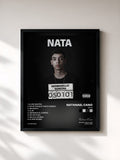 #noir Tableau de l'album Nata de Natanael Cano, cadre noir, imprimé et encadré en France