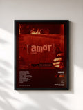 #noir Tableau de l'album Amor de Piero, cadre noir, imprimé et encadré en France