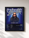 #noir Tableau de l'album PERREO LEGENDARIO: WISIN MIX de Wisin, cadre noir, imprimé et encadré en France