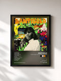 #noir Tableau de l'album I Don't Want: The Gold Fire Sessions de Santigold, cadre noir, imprimé et encadré en France