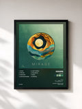#noir Tableau de l'album Mirage de KSHMR, cadre noir, imprimé et encadré en France