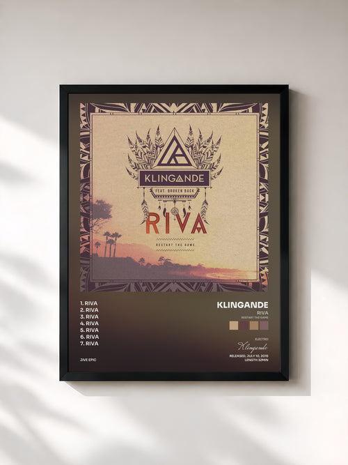 Klingande · RIVA (Restart the Game) EP — Affiche encadrée