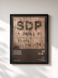 #noir Tableau de l'album Echte Freunde de SDP, cadre noir, imprimé et encadré en France