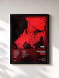 #noir Tableau de l'album ANONYMOUS de blackbear, cadre noir, imprimé et encadré en France