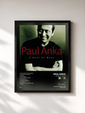 #noir Tableau de l'album A Body Of Work de Paul Anka, cadre noir, imprimé et encadré en France