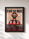 #noir Tableau de l'album The Age of Adz de Sufjan Stevens, cadre noir, imprimé et encadré en France