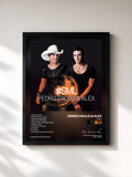 #noir Tableau de l'album #SML de Pedro Paulo & Alex, cadre noir, imprimé et encadré en France
