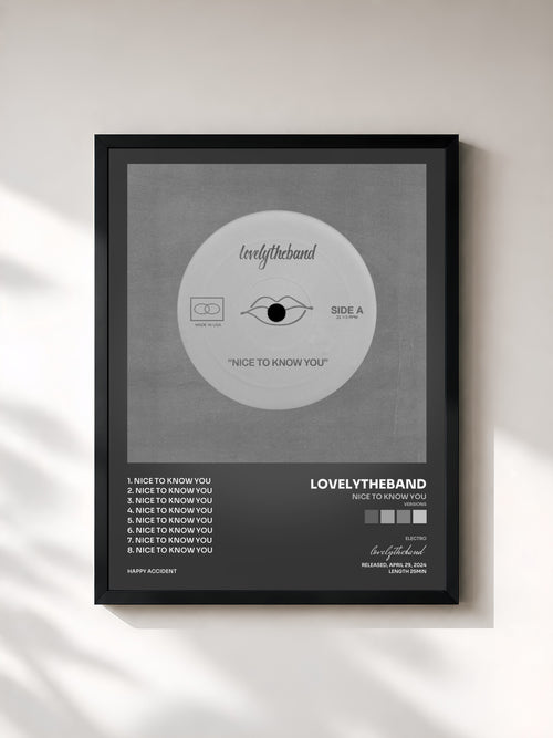 lovelytheband · nice to know you (versions) — Affiche encadrée