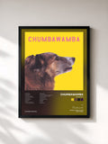 #noir Tableau de l'album WYSIWYG de Chumbawamba, cadre noir, imprimé et encadré en France
