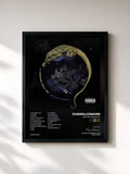 #noir Tableau de l'album Mixtape Messiah 4 de Chamillionaire, cadre noir, imprimé et encadré en France