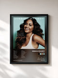 #noir Tableau de l'album Get 'Em Girls de Jessica Mauboy, cadre noir, imprimé et encadré en France