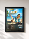 #noir Tableau de l'album A la bien (Summer Edition 2.0) de DJ Hamida, cadre noir, imprimé et encadré en France