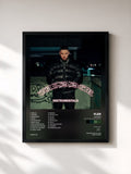 #noir Tableau de l'album WIDDER (FINAL EDITION / INSTRUMENTALS) de Fler, cadre noir, imprimé et encadré en France