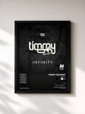 #noir Tableau de l'album Infinity de Timmy Trumpet, cadre noir, imprimé et encadré en France