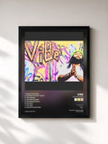#noir Tableau de l'album For The Game de Vibe, cadre noir, imprimé et encadré en France