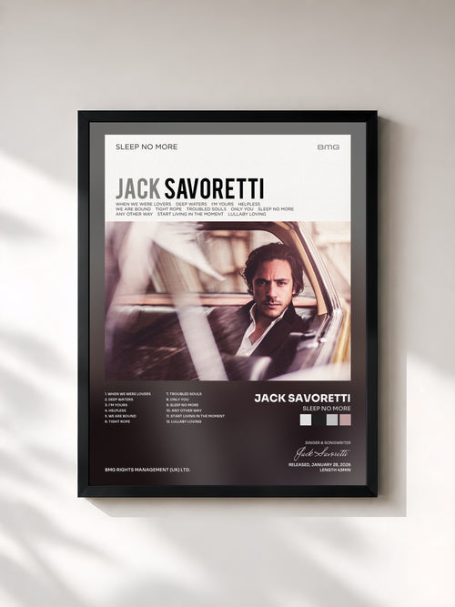 Jack Savoretti · Sleep No More — Affiche encadrée