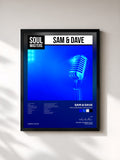 #noir Tableau de l'album Soul Masters: Sam & Dave de Sam & Dave, cadre noir, imprimé et encadré en France