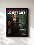 #noir Tableau de l'album The Fabulous Johnny Cash de Johnny Cash, cadre noir, imprimé et encadré en France