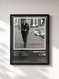 #noir Tableau de l'album Incanto de Andrea Bocelli, cadre noir, imprimé et encadré en France