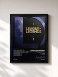 #noir The Music of League of Legends: Season 1 (Original Game Soundtrack) von League of Legends als gerahmter Kunstdruck, schwarzer Rahmen, gedruckt und gerahmt in Frankreich