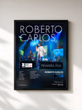 #noir Tableau de l'album Primera Fila de Roberto Carlos, cadre noir, imprimé et encadré en France