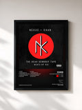 #noir Tableau de l'album The Dead Kennedy Tape de Khan, cadre noir, imprimé et encadré en France