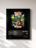 #noir Tableau de l'album On Time (Remix) de Biga*Ranx, cadre noir, imprimé et encadré en France