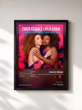 #noir Tableau de l'album O Canto de Macabéa ou a Hora da Estrela de Chico César, cadre noir, imprimé et encadré en France