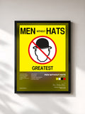 #noir Tableau de l'album Greatest de Men Without Hats, cadre noir, imprimé et encadré en France