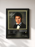 #noir Tableau de l'album Give Me Your Heart Tonight de Shakin' Stevens, cadre noir, imprimé et encadré en France