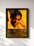 #noir Tableau de l'album Encore de Sam Cooke, cadre noir, imprimé et encadré en France