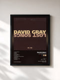 #noir Tableau de l'album Lost Songs 95-98 de David Gray, cadre noir, imprimé et encadré en France