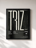 #noir Tableau de l'album Triz (Trilha Sonora Original do Espetáculo do Grupo Corpo) de Lenine, cadre noir, imprimé et encadré en France