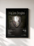 #noir Tableau de l'album begins de Big Ass, cadre noir, imprimé et encadré en France