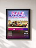 #noir Tableau de l'album Hot-n-Fun The Remixes de N.E.R.D, cadre noir, imprimé et encadré en France