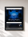#noir Tableau de l'album Sleepless Nights de Aimer, cadre noir, imprimé et encadré en France