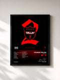#noir Tableau de l'album Trillin 2 de Youngs Teflon, cadre noir, imprimé et encadré en France