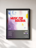 #noir Tableau de l'album Music For Máxima de Krezip, cadre noir, imprimé et encadré en France