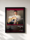 #noir Tableau de l'album Worship & Faith de Randy Travis, cadre noir, imprimé et encadré en France