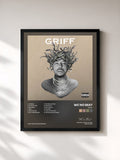 #noir Tableau de l'album GRIFF de WC no Beat, cadre noir, imprimé et encadré en France