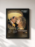 #noir Tableau de l'album Dos Corazones de Vicente Fernández, cadre noir, imprimé et encadré en France