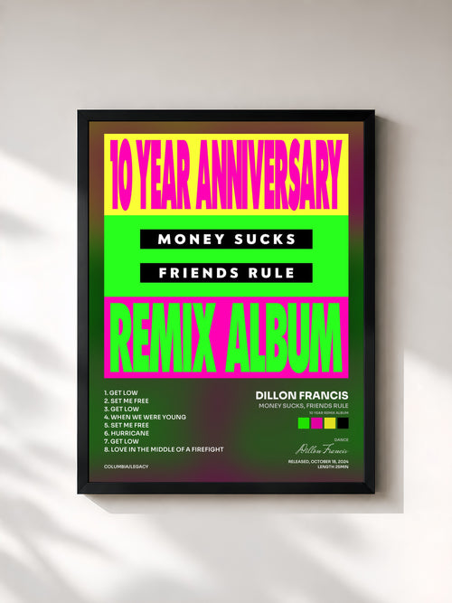 Dillon Francis · Money Sucks, Friends Rule (10 Year Remix Album) — Stampa incorniciata