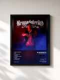 #noir Tableau de l'album Reggaetoñerito de El Bogueto, cadre noir, imprimé et encadré en France